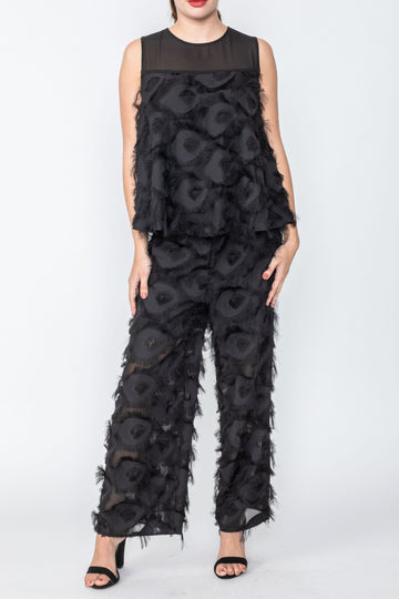 Black Sleeveless Triangle Top